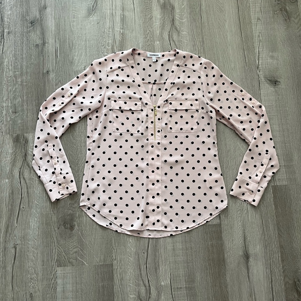 Pink Polka Dot Blouse